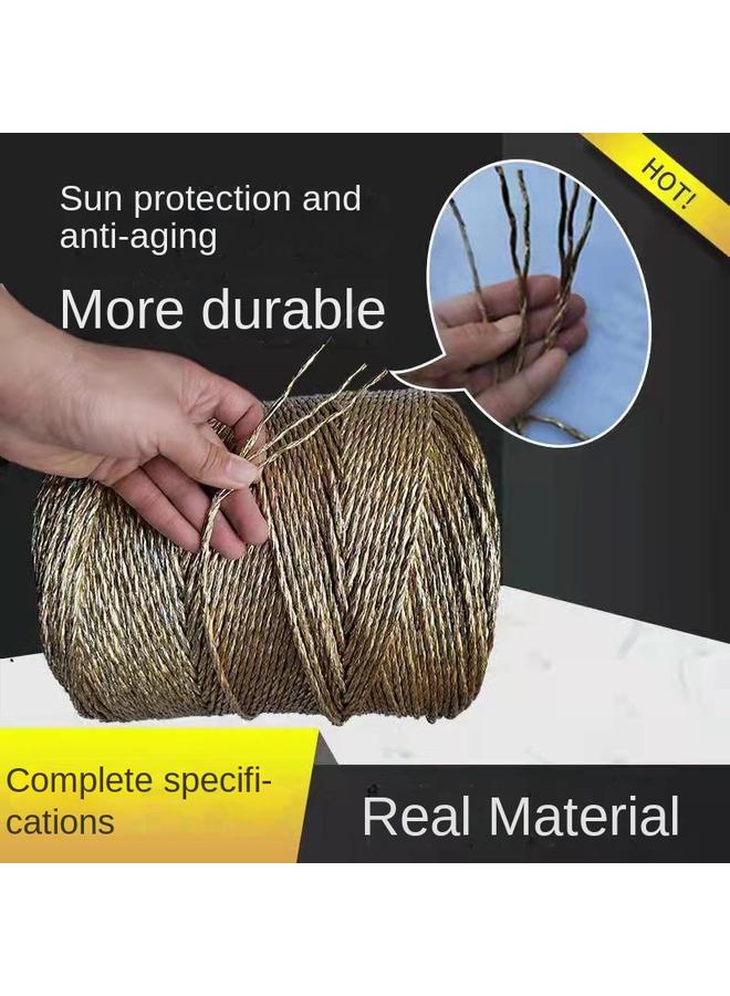 Bluejw Rope Hanging Seedling Hanging Rope Waste Paper Packing Rope Hydraulic Press Packing Straw Rope Binding Greenhouse Laminating Rope Yellow One - Image 3