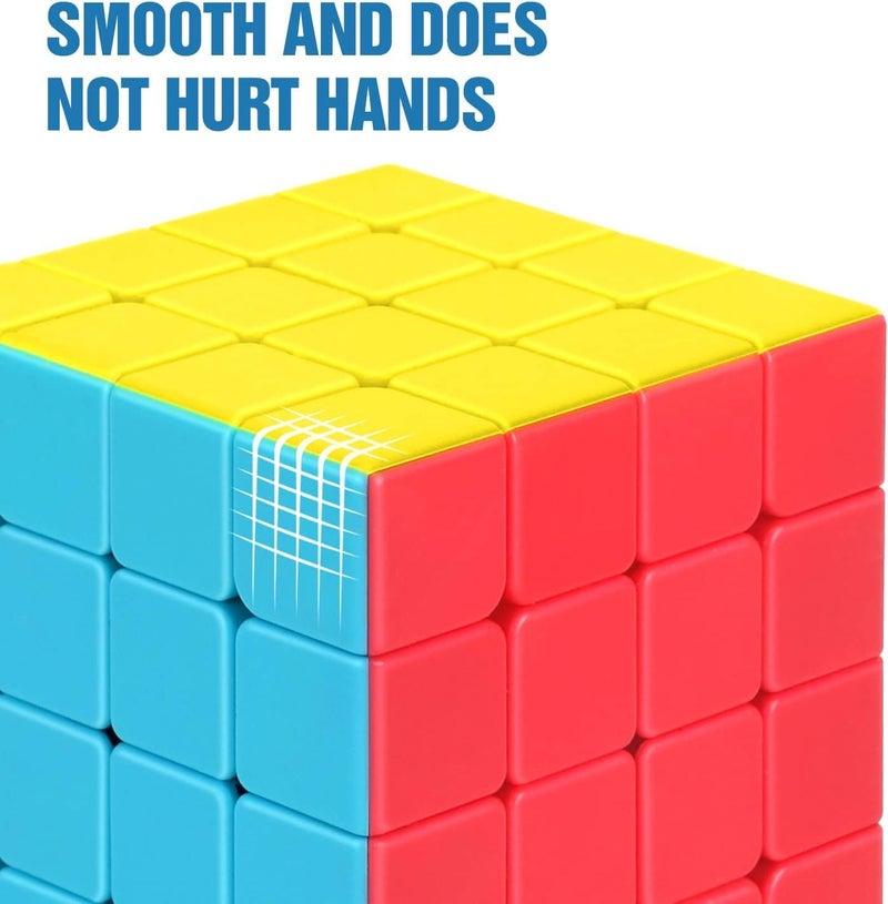 D ETERNAL Cube 4x4 Stickerless Beginner Speedcube for Kids & Adults with Stand and Protecting Pouch Bag Cube Combo Set (4x4+Stand+Bag) - Image 3