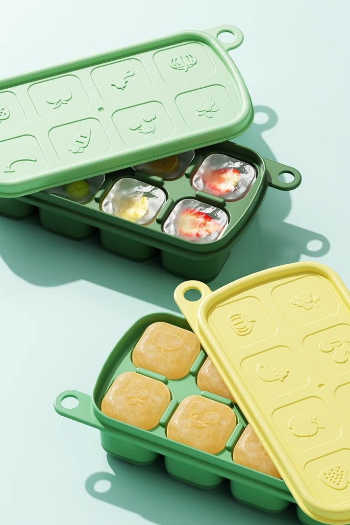8-Compartment Ice Cube Tray – Baby Food-Grade, BPA-Free, Non-Toxic, Easy Release & Stackable, Quick Clean - Image 3
