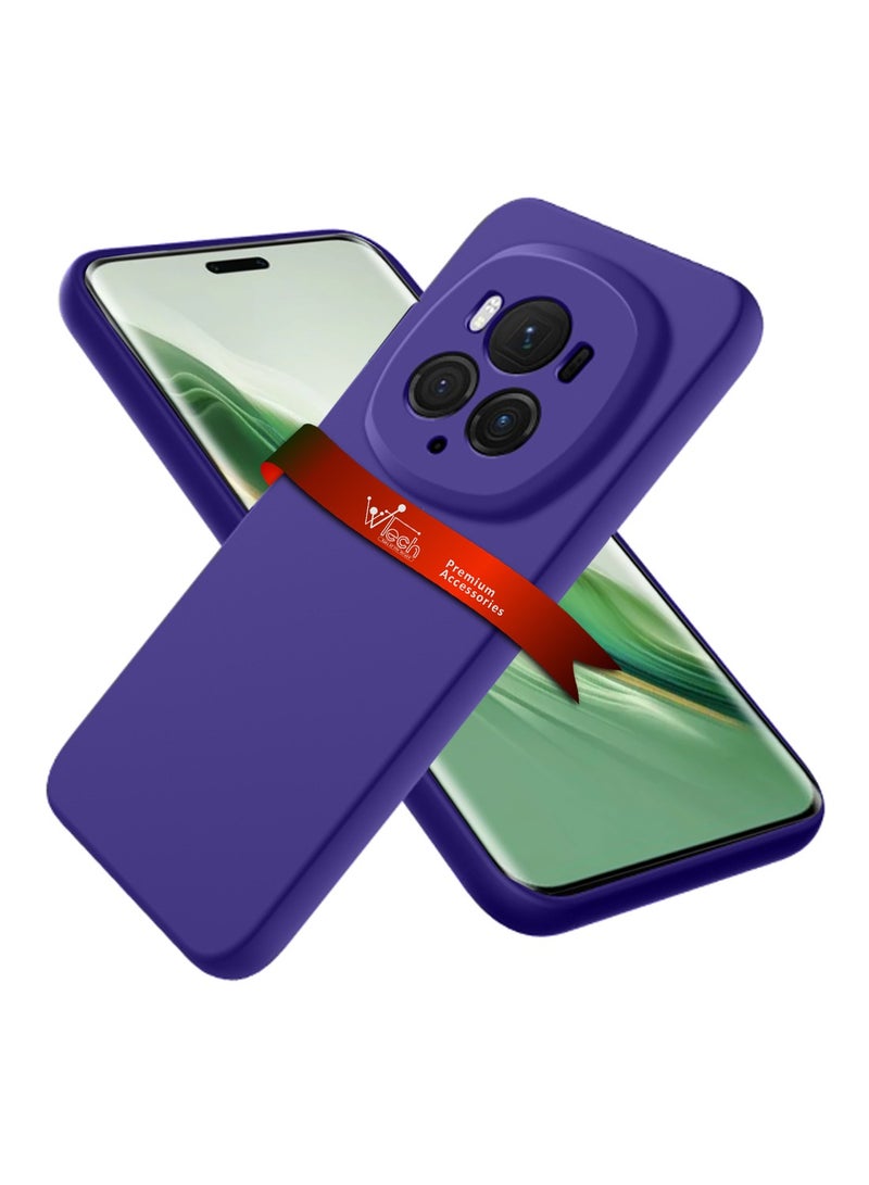 Wtech Honor Magic6 Pro 5G 2024 Premium Liquid Silicone Case Cover - Eggplant Purple - Image 1