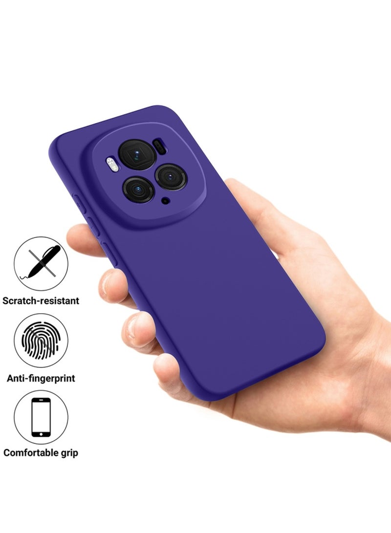 Wtech Honor Magic6 Pro 5G 2024 Premium Liquid Silicone Case Cover - Eggplant Purple - Image 2