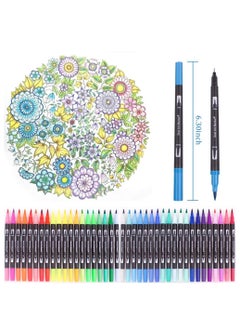Generic 100 Color Pens Art Watercolour Pens Colouring Pens, Dual Tip Brush Pens Art Markers Fineliner Water Color Drawing Pens  - Image 2