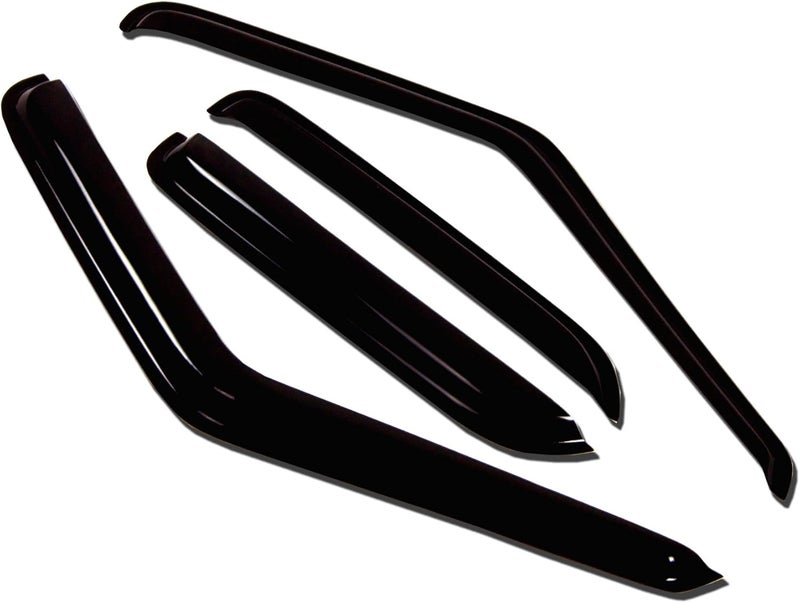 Tuningpros WV-219 Outside Mount Window Visor Deflector Rain Guard Dark Smoke 4-pc Set, Compatible with 1996-2000 Honda Civic Sedan - Image 1