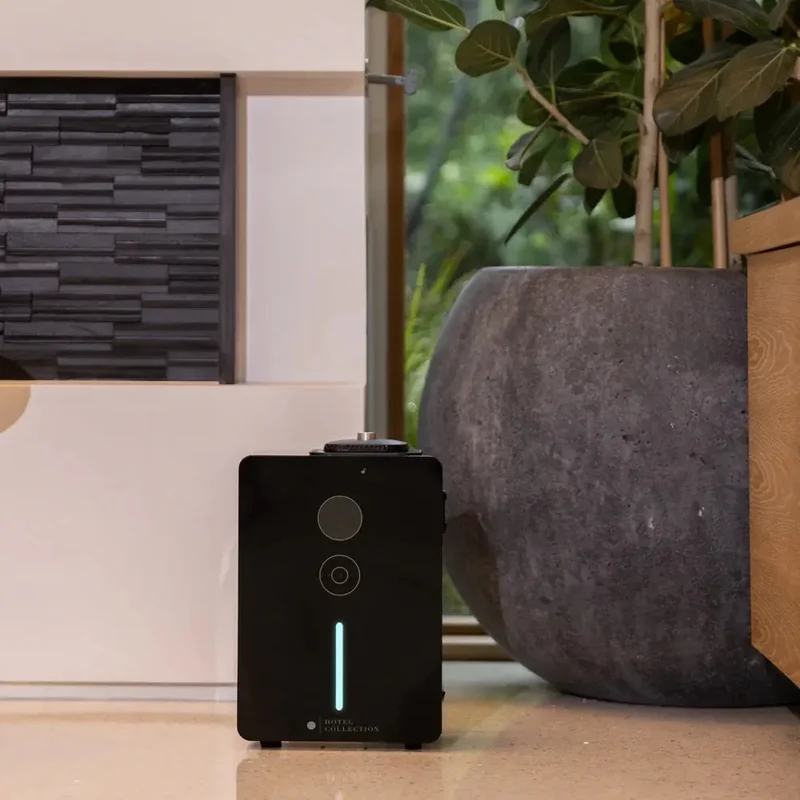 هوتيل كوليكشن Villa Scent Diffuser HVAC System or Stand Alone Fragrance Oil Diffuser Heatless, Waterless, Smart Timer, No Residue, Security Home Decor, Essential Oils 1800 sq ft, Black