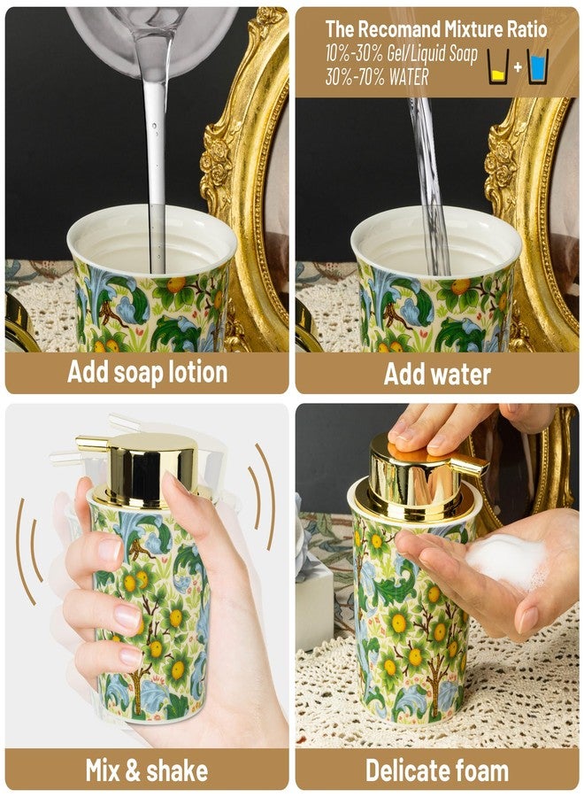 Esdallina Ceramic Foaming Soap Dispenser for Bathroom & Kitchen Refillable Lotion Liquid Foam Pump Dispensers - Image 4