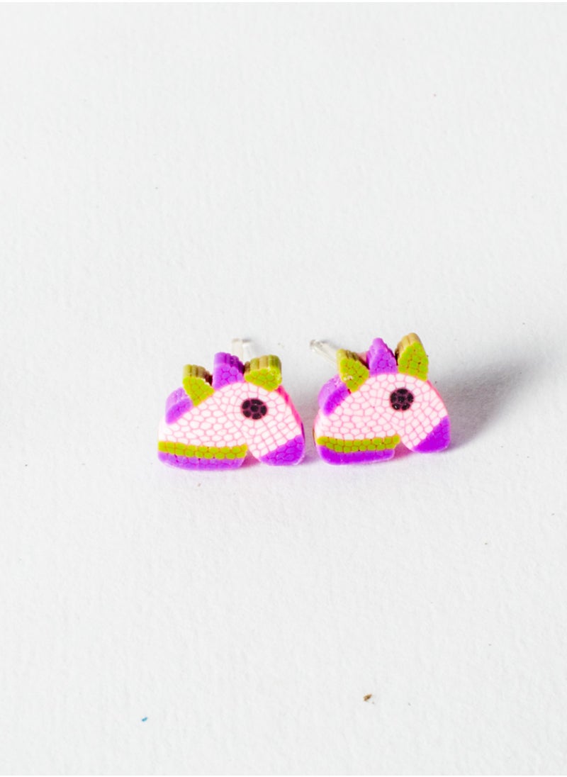 The Black Pearl Accessories Small Silicon Earring for Baby-Premium Quality- Purple 