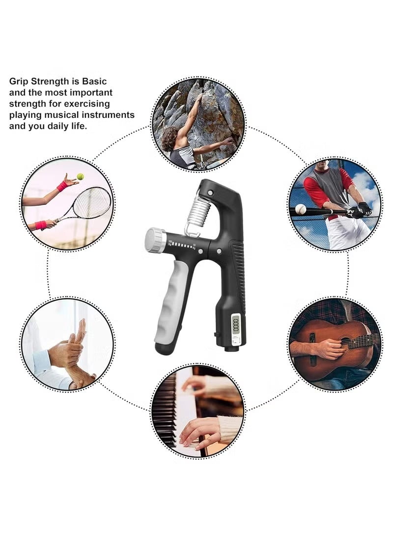 الحلم جهاز تدريب قوة القبضة، جهاز تقوية القبضة اليدوية مع عداد رقمي، جهاز تقوية الساعد، أجهزة تقوية اليد لبناء العضلات والتعافي من الإصابات - Image 5