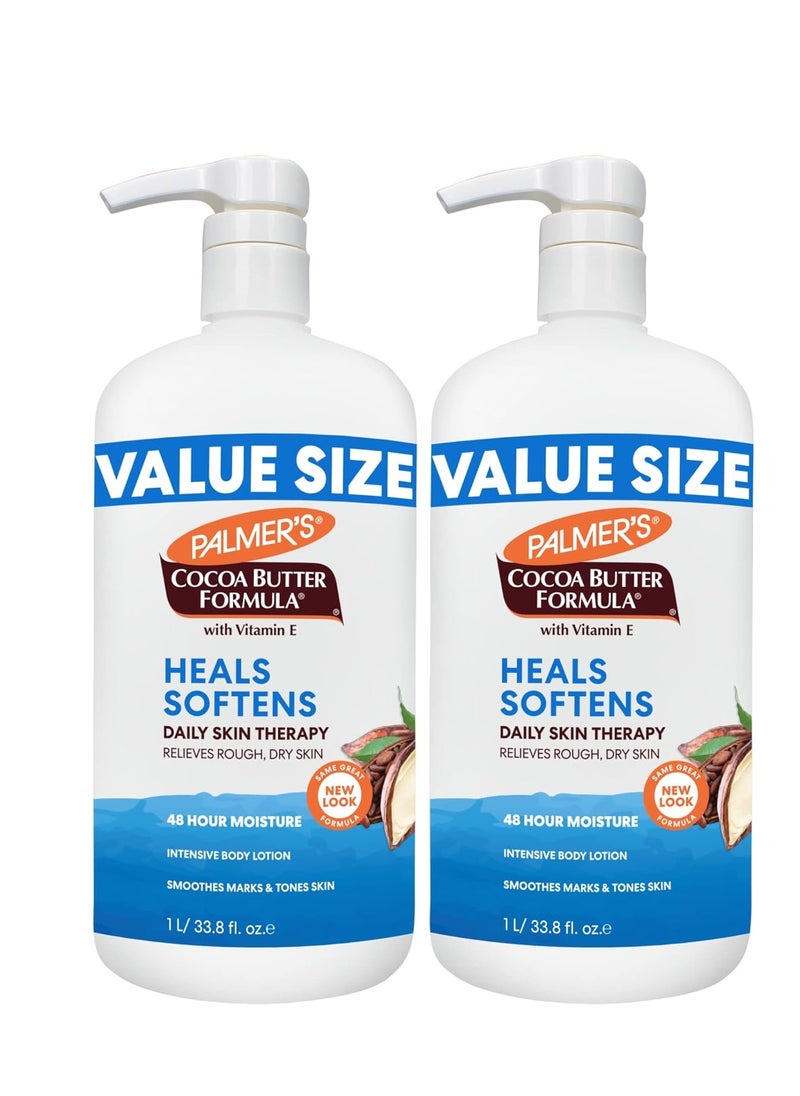 PALMER'S - Palmer's Cocoa Butter Formula Daily Skin Therapy Body Lotion, Pump Bottle, 33.8 Ounces (Pack of 2) - Image 1