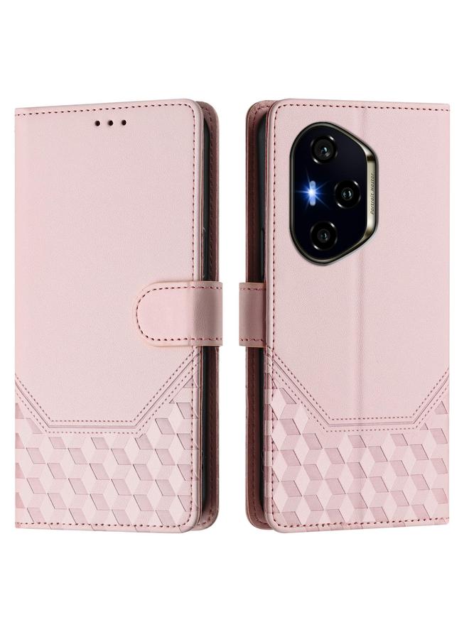 S-TOP Case For Honor 300 Pro 5G / 300 Ultra 5G Honeycomb Embossing RFID Leather Phone Case - Image 2