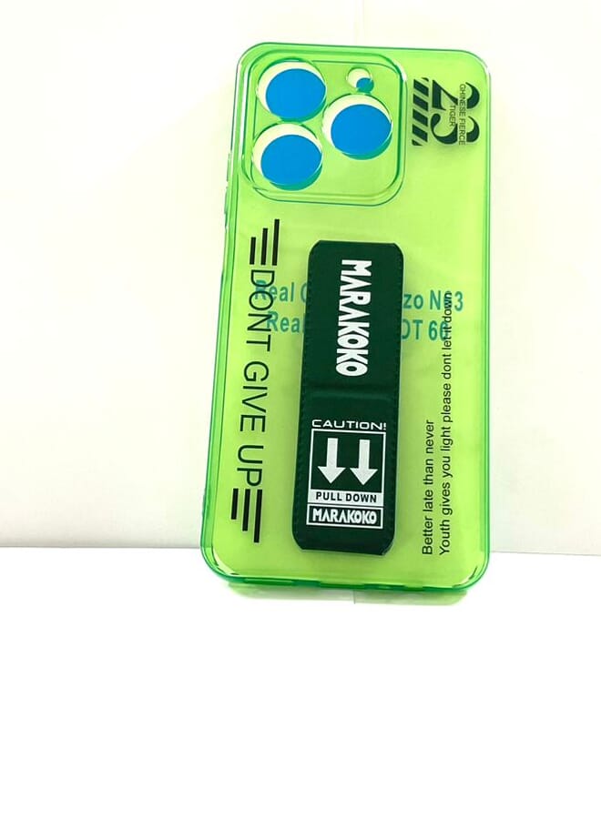 ماراكوكو غطاء حماية شفاف من السيليكون المقاوم للصدمات لهاتف Realme Note 60 مع قبضة يد مغناطيسية - Image 1
