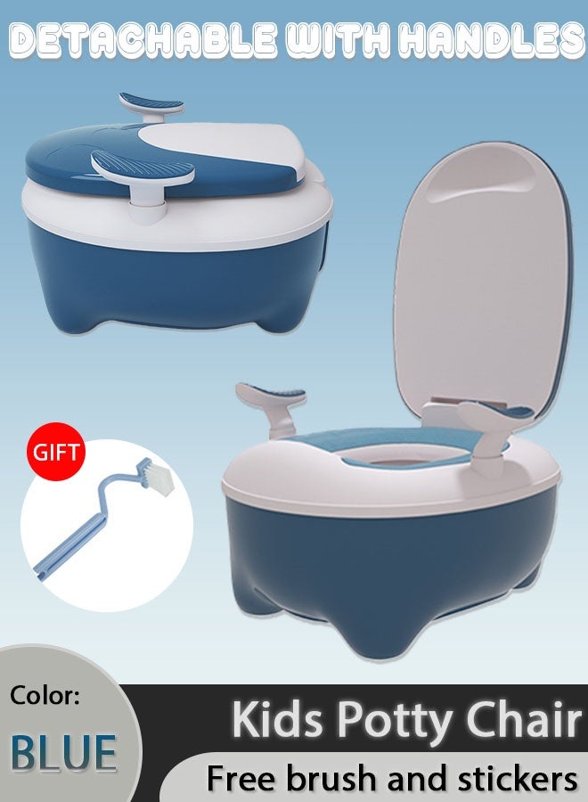 Baby Toilet, Splash-Proof Baby Toilet, Potty Training Seat For Baby, Cute Toilet Chair with Handles, Detachable Bedpan Portable Toilet Seat Kid Boys Girls for Indoor and Outdoor - Image 1