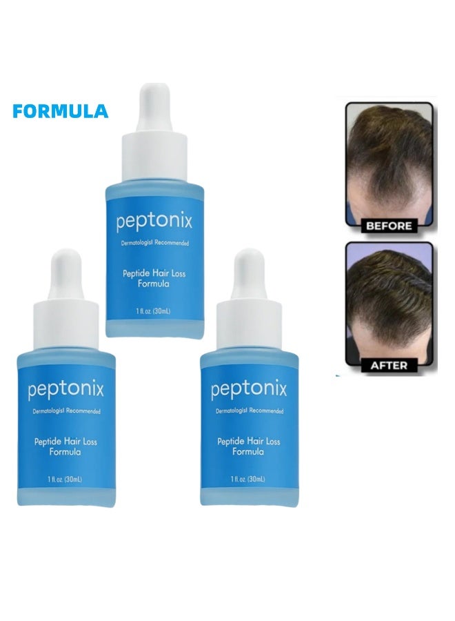 FORMULA 3-PACK Scalpy Hair Growth Serum for Hair Loss & Thinning | Scalp Massager Treatment w/Salicylic Acid, Menthol, Dexpanthenol | Non-Greasy, Lightweight | Exfoliate Dandruff - Image 1