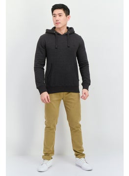 French Connection Men Hooded Long Sleeve Brand Logo Sweatshirt, Grey  - Image 4