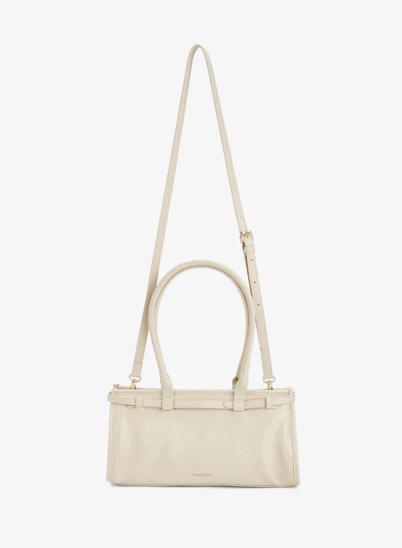 Flora Bella By Shoexpress  Solid Double Handle Shoulder Bag with Detachable Strap for Women | Best Price UAE