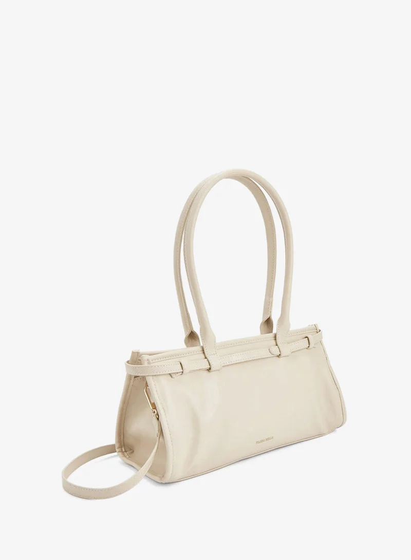 Flora Bella By Shoexpress  Solid Double Handle Shoulder Bag with Detachable Strap for Women | Best Price UAE