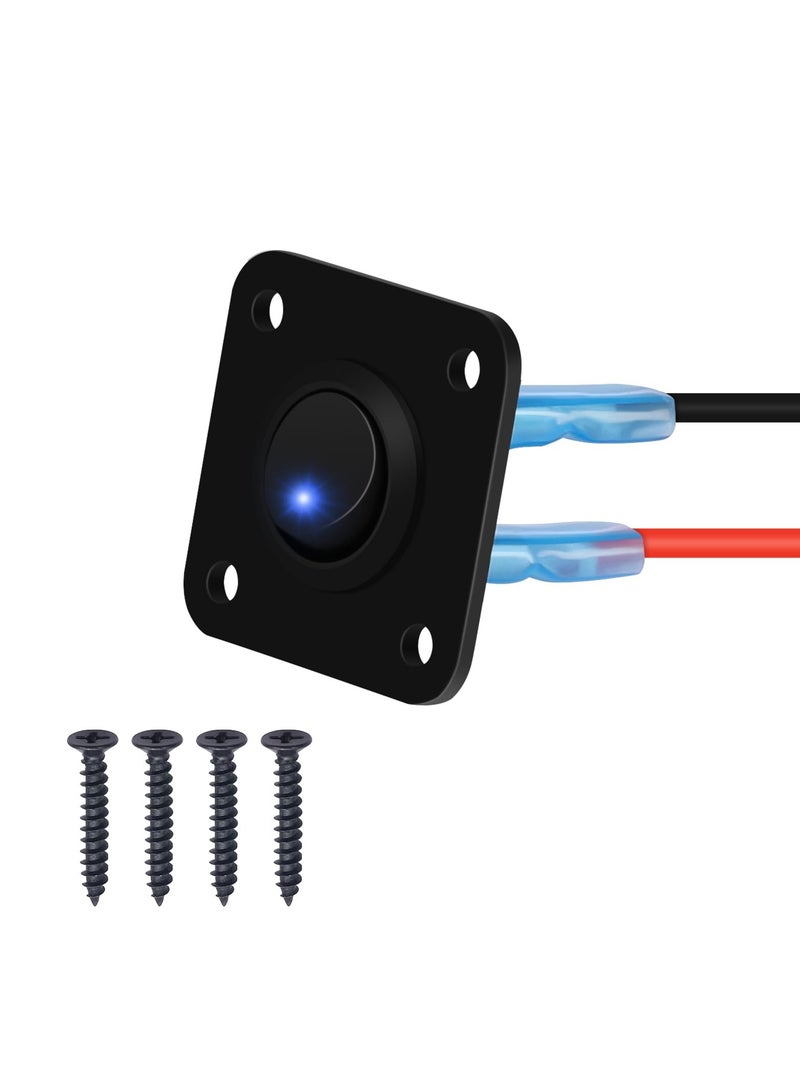 KASTWAVE Rocker Toggle Switch Panel, with Blue LED Indicator - DC 12V 20A USB Charger, Round Lighted ON/Off SPST Switch Control for Ships, Yachts, RVs, Buses, Trailers, Campers, Boats, and More - Image 1