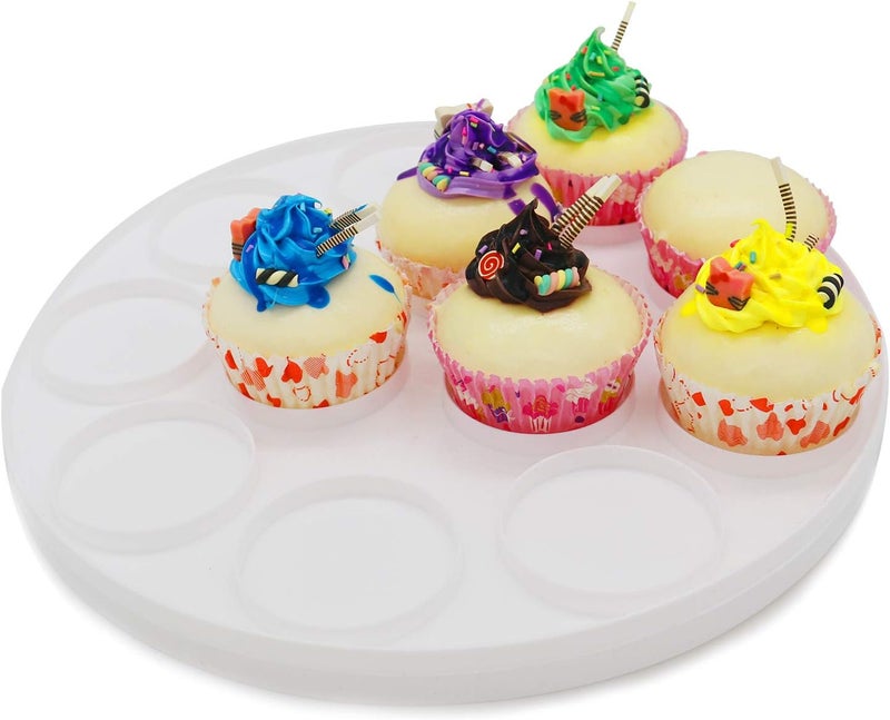 ATRDTO 10 Inch Portable Pie Carrier with Lid and Tray 3-In-1 Round Cupcake Container Egg Holder Muffin Tart Cookie Keeper Food (Green) - Image 5