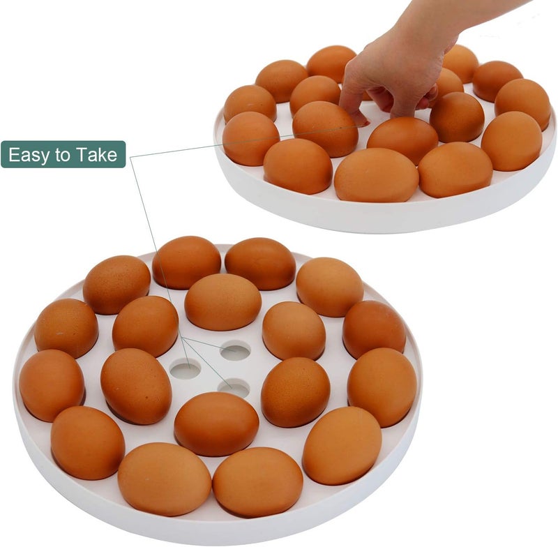 ATRDTO 10 Inch Portable Pie Carrier with Lid and Tray 3-In-1 Round Cupcake Container Egg Holder Muffin Tart Cookie Keeper Food (Green) - Image 3