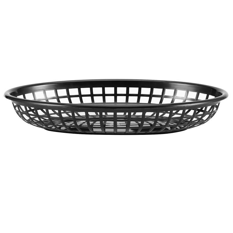 Japchet 60 Pack 9.4 X 6.1 Inch Black Fast Food Baskets  Oval Plastic Fast Food Serving Basket  Restaurant Serving Baskets For Burgers  Deli  Sandwiches  Fries  Easy Clean - Image 3