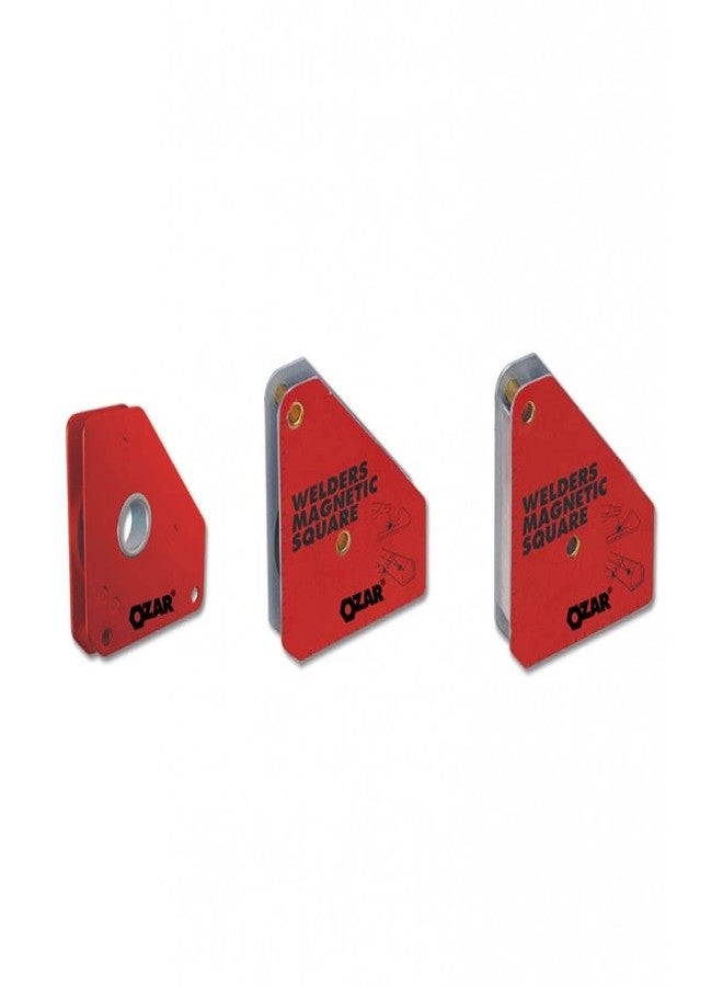 Ozar AMC-4967 Stainless Steel Open Magnetic Square (Pack of 4, Multicolor)