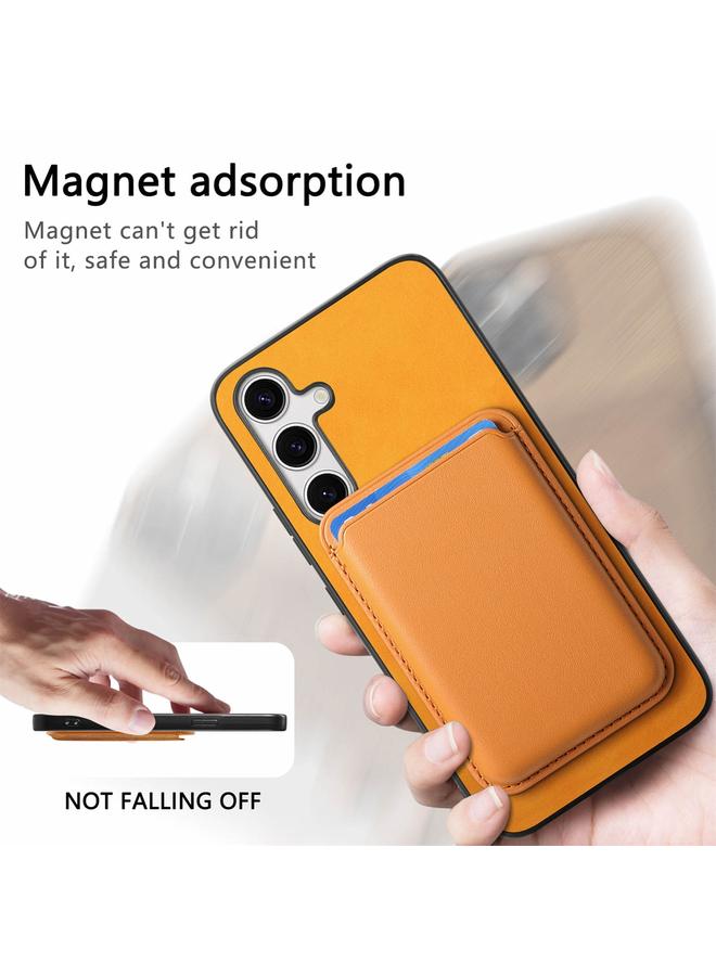 اس-توب جراب لهاتف Samsung Galaxy S25 5G Retro Magsafe Card Bag غطاء خلفي من البولي يوريثان - Image 5
