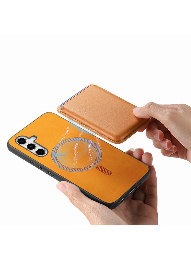 اس-توب جراب لهاتف Samsung Galaxy S25 5G Retro Magsafe Card Bag غطاء خلفي من البولي يوريثان - Image 3
