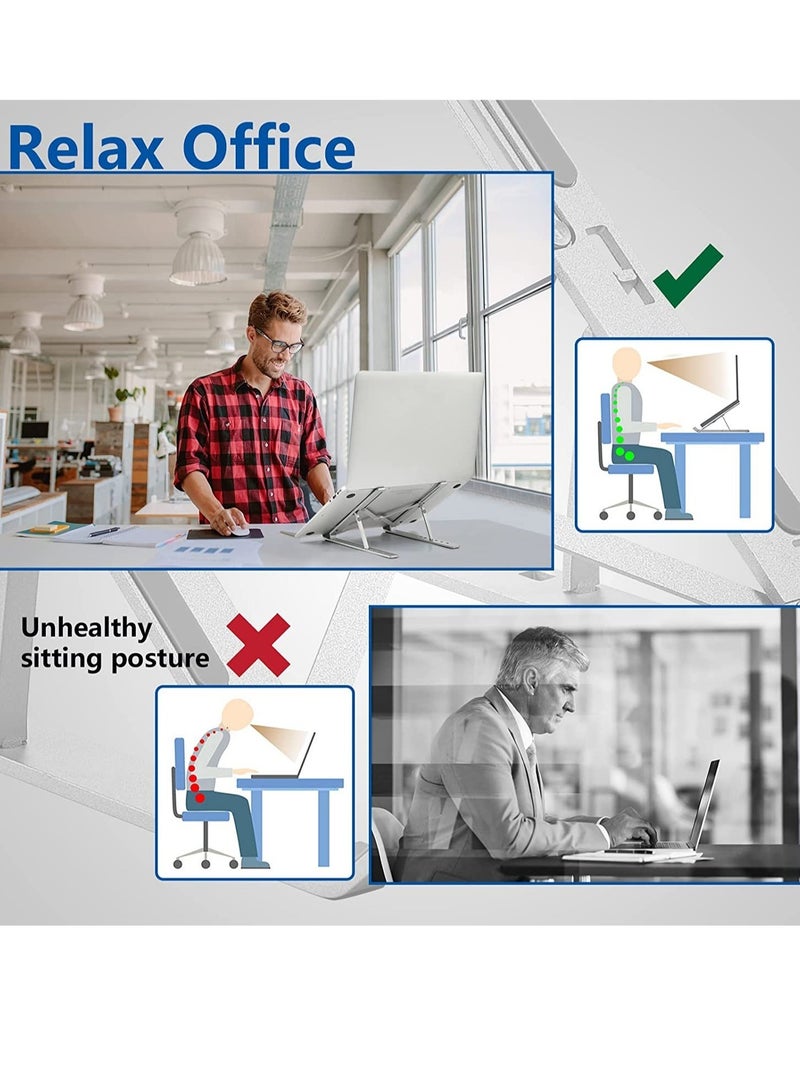 ELTRAZONE Portable Laptop Stand PHOCAR Laptop Holder for Desk, Aluminum Adjustable Laptop Stand for iPad, MacBook Pro Tablets and Laptops - Image 3