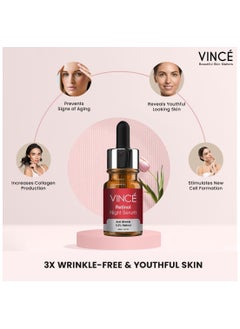 VINCE Retinol Serum – Advanced 0.2% Retinol Anti-Aging Formula – Reduces Deep Wrinkles, Fine Lines & Sun Damage – Boosts Collagen, Tightens Skin, and Enhances Skin Tone for Youthful, Radiant Skin, 30ml  - Image 3