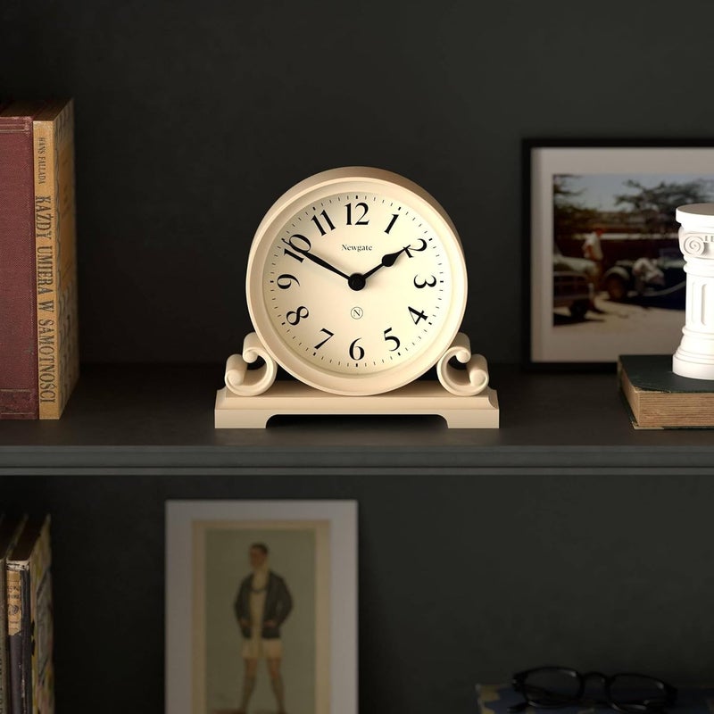 NEWGATE ساعة mantel ® ديفيساديرو | تصميم مزدوج تقليدي | كريمة الفانيليا | أسلوب كلاسيكي للمكتب، الطاولة، الرف أو بجانب السرير - Image 3