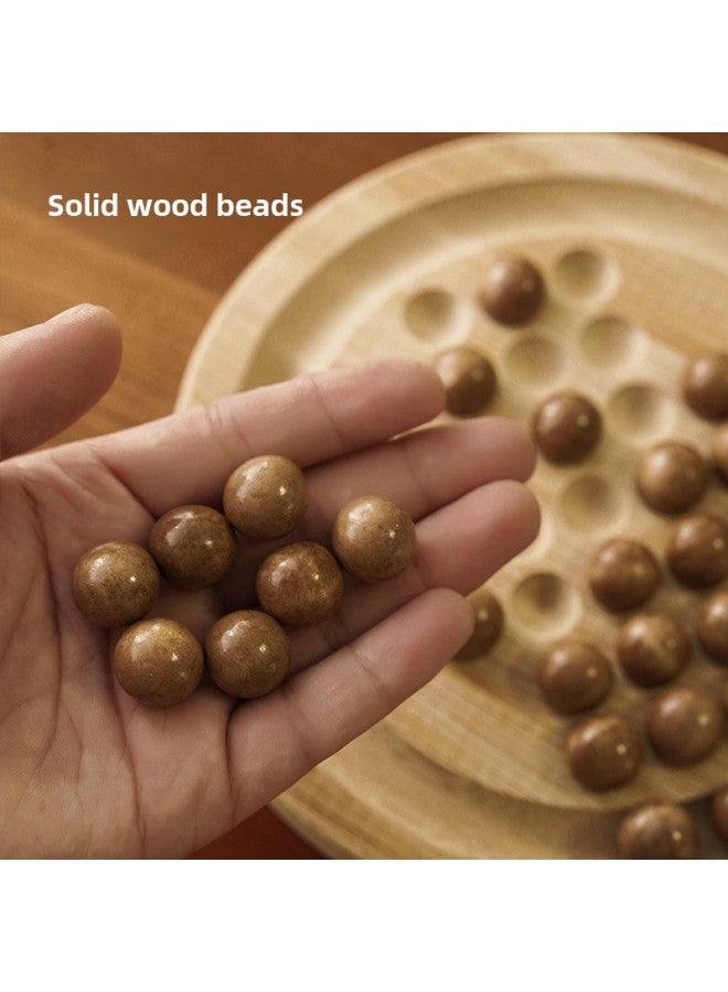 Solid Wooden Bamboo Single Noble Chess Kongming Chess Diamond Chess Independent Chess A Toy For One Person To Play-Specification:Diamond Chess - Image 4