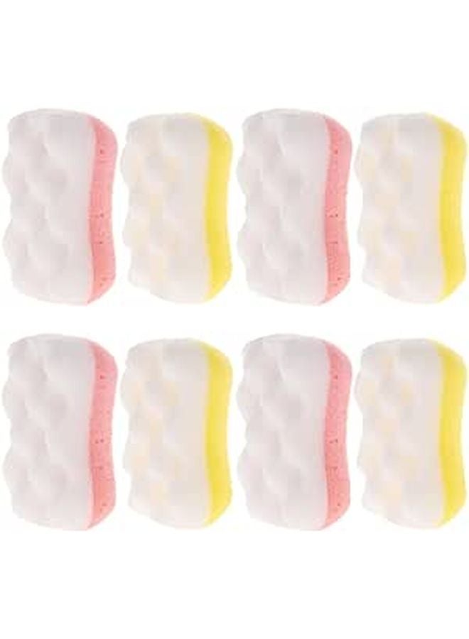8Pcs Double Sided Exfoliating Bath Sponges For Deep Cleansing Body Care Random Color - Image 1
