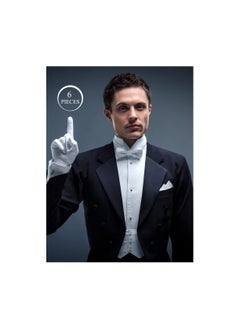 Y&D White Gloves 6 Pairs for Men Women Parade Pallbearer Gloves Nylon Formal Cosplay Party Costume Supplies Police Server Funeral Tuxedo Guard Parade Majorette Dance Uniform  - Image 3