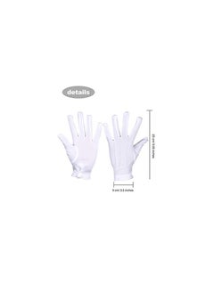 Y&D White Gloves 6 Pairs for Men Women Parade Pallbearer Gloves Nylon Formal Cosplay Party Costume Supplies Police Server Funeral Tuxedo Guard Parade Majorette Dance Uniform  - Image 4