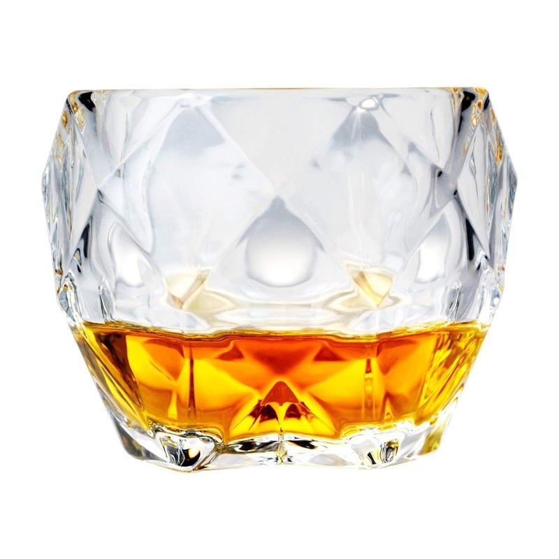 MZP Italin Premium Luxury Pack of 4 Whiskey Glass Hexagonal Shape Wine Party Glass Whisky Glass Set Clear Glass Clear for Home Bar Pub Restaurant Parties etc300 ml 300 ml 4 - Image 4