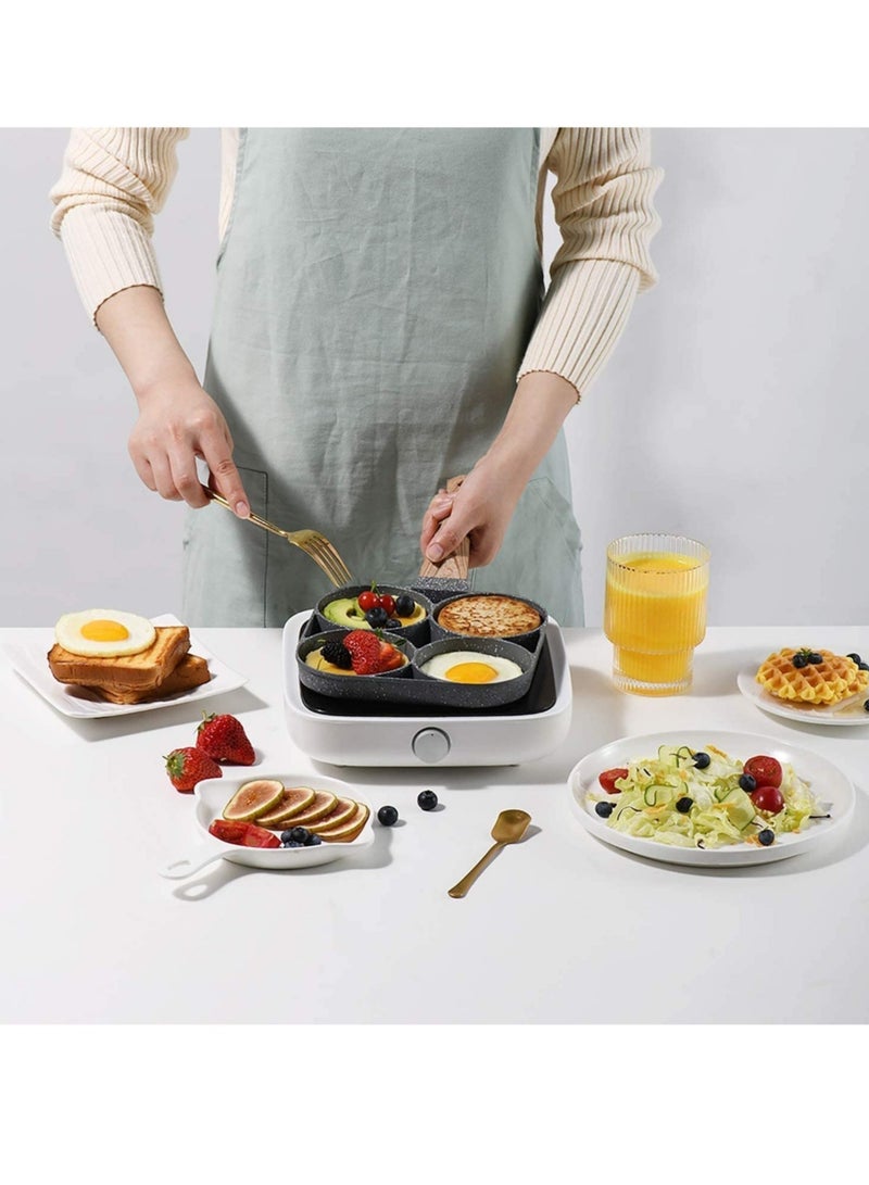 ELTRAZONE Egg Cooker Frying Pan, 4-Cups Non-Stick Cookware Aluminium Alloy Fried Egg Cooker,Pancake,Omelette Pan - Image 5