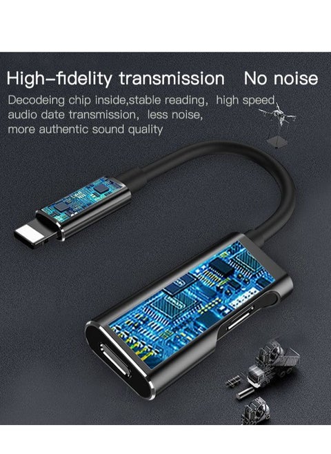 YAU12, 2 in 1 Lightning To Lightning Audio Adapter