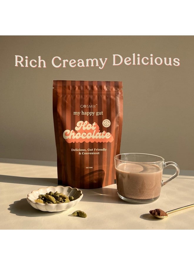 Cosmix كوزميكس شوكولاتة ساخنة لجهاز الهضم السعيد | لتحسين الهضم وصحة الأمعاء العامة | بدون سكر مكرر، بدون مواد حافظة | نباتية | فقط أضف الماء واستمتع | 200 جرام - يكفي حتى 14 كوب - Image 3
