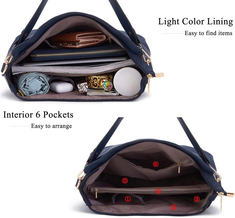 Idesort Large Crossbody Bags Ladies Shoulder Handbags Purse and Wallet Set for Women Totes Hobo Purses - Image 5