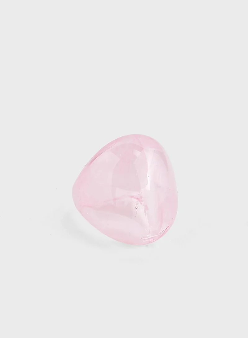 Ginger Transparent Plastic Chunky Ring