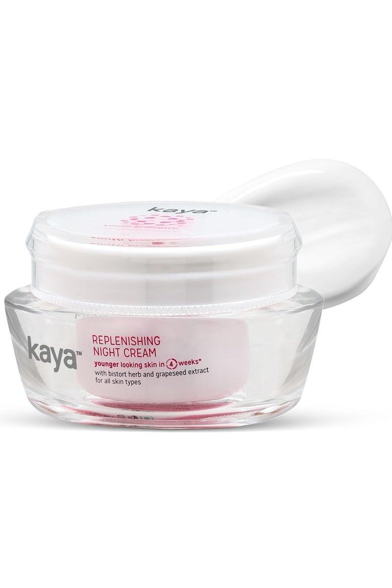 كايا كريم ليلي لتجديد البشرة من كايا كلينك، 50 جرام، كريم ليلي مضاد للشيخوخة لجميع أنواع البشرة - Image 1