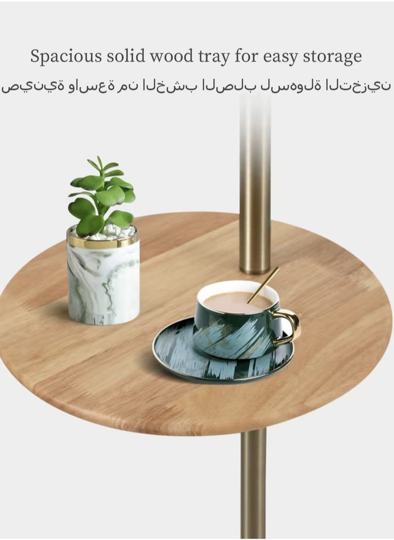 Nordic Adjustable Floor Lamp with Wooden Tray - 3 Color Modes & Wrinkle Fabric Shade for Bedroom, Living Room, Study (Black) - pzsku/Z1DE4362FB5C2CCACBDFFZ/45/_/1736753008/80de983c-f42f-4c5b-b53d-40b2b338fc00