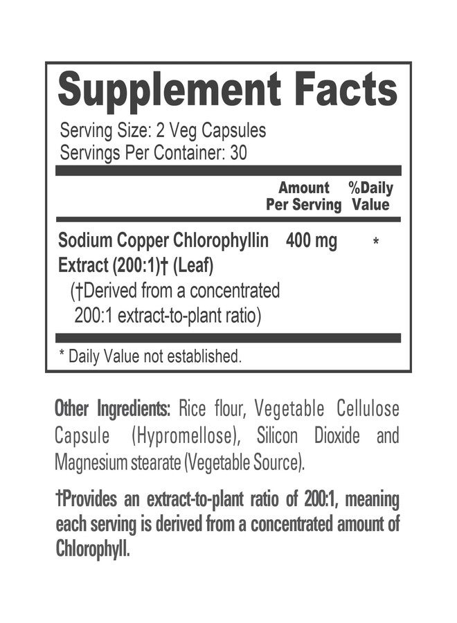 NusaPure Chlorophyll Concentrate, Non-GMO, 400mg, 60 Veg Capsules - 30 Servings - Image 4