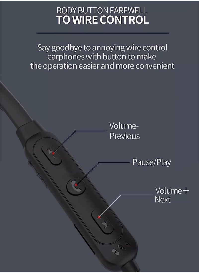 Celebrat - Celebrate A22 magnetic wireless sports earphones with HD microphone, featuring stereo surround sound, has a memory card slot, gives you a very comfortable wearing experience - black color - Image 1
