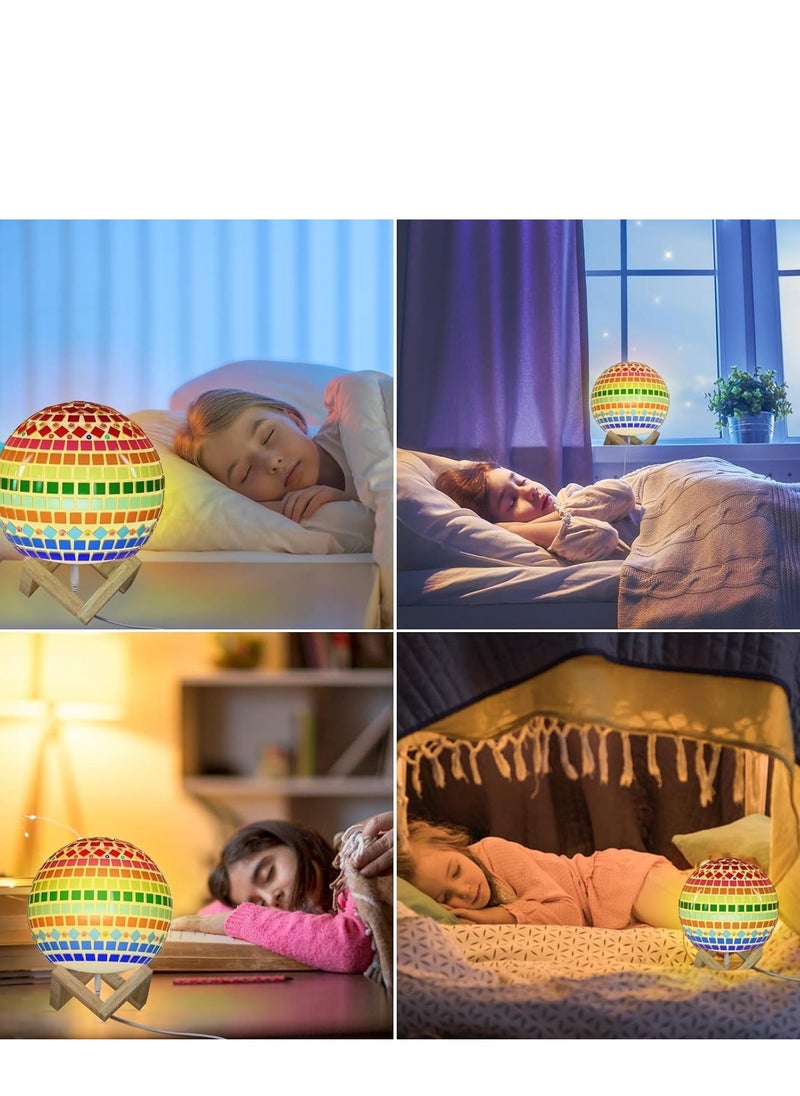 DMG TECH Mosaic Craft Set Lamp Craft Set for Children and Adults DIY Creative Crafts Mosaic Stones Kit for Home Decoration Lighting Handmade Birthday Gift  - Image 3