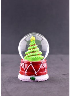 Christmas Decorated Pine Tree Themed Mini Size Illuminated Snow Globe 6.5 cm A