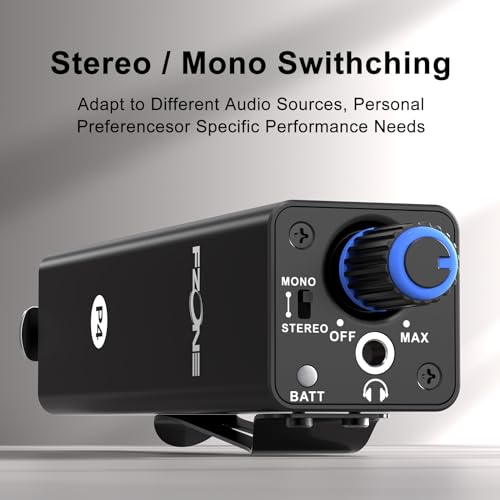FZONE Upgraded in-Ear Monitor Amplifier Portable IEM with Super Great Sound Quality, Stereo/Mono Switch, Enhanced Durable Belt Clip - Image 3