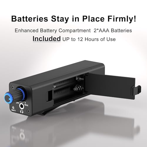 FZONE Upgraded in-Ear Monitor Amplifier Portable IEM with Super Great Sound Quality, Stereo/Mono Switch, Enhanced Durable Belt Clip - Image 5