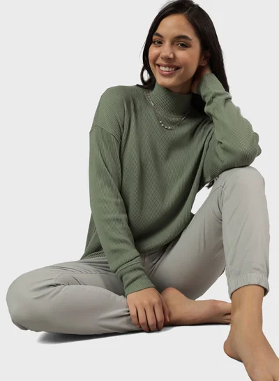 American Eagle Mock Neck Top