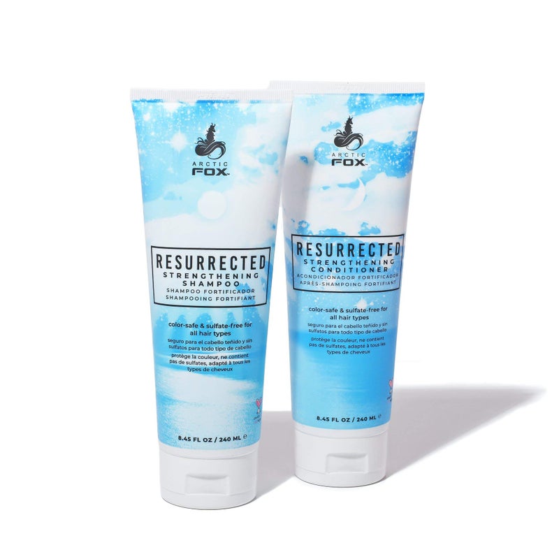 ARCTIC FOX VEGAN & CRUELTY FREE RESURRECTED STRENGTHENING COLOR SAFE & SULFATE FREE SHAMPOO AND CONDITIONER FOR ALL HAIR TYPES (SHAMPOO & CONDITIONER) - Image 1