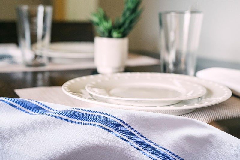 Avalon Kitchen Dish Towels Set (Value Pack of 15) Size 15x25 Inch, 100% Cotton Soft & Absorbent Kitchen Towels, Tea Towels, Reusable Cleaning Cloths for Household Cleaning (Blue) - Image 4